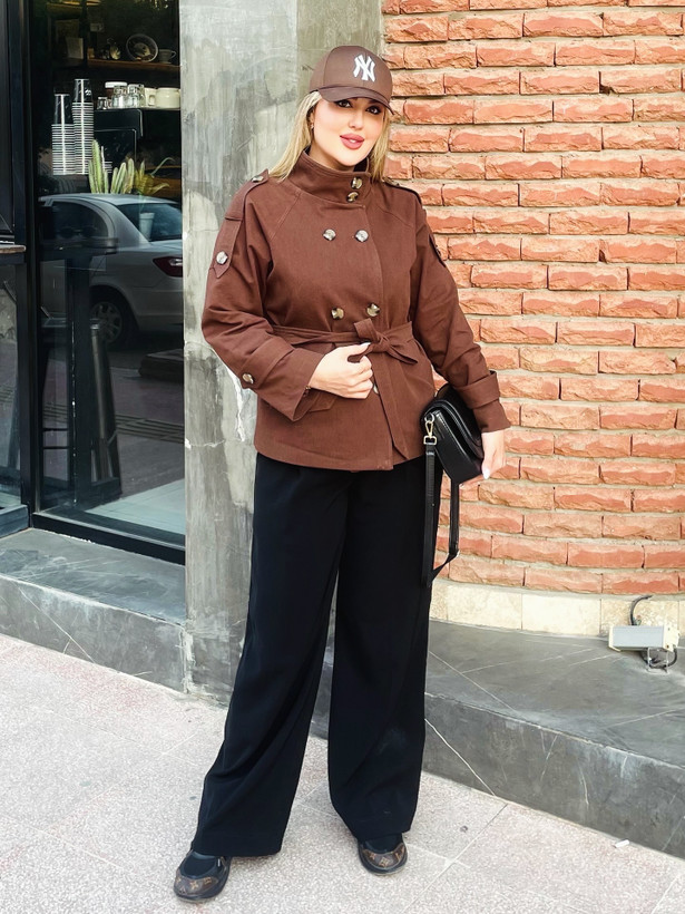 ترنچ کت زنانه مدل آوان کالکشن فروزان نریمیسا