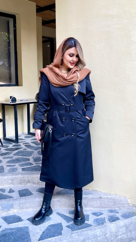 ترنچ کت بارونی زنانه مدل آیما کالکشن فروزان نریمیسا