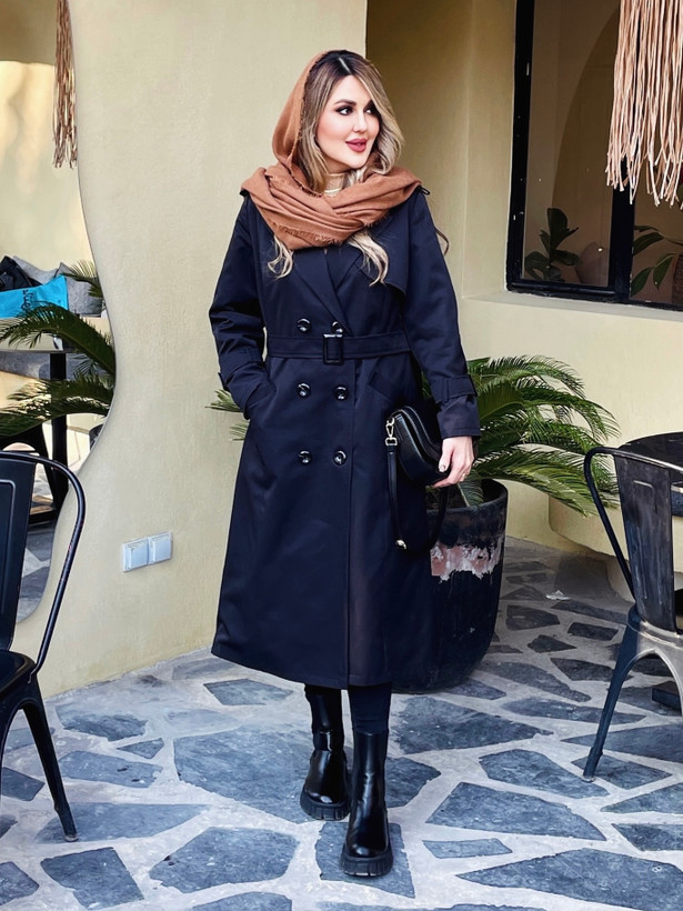 ترنچ کت بارونی زنانه مدل آیما کالکشن فروزان نریمیسا