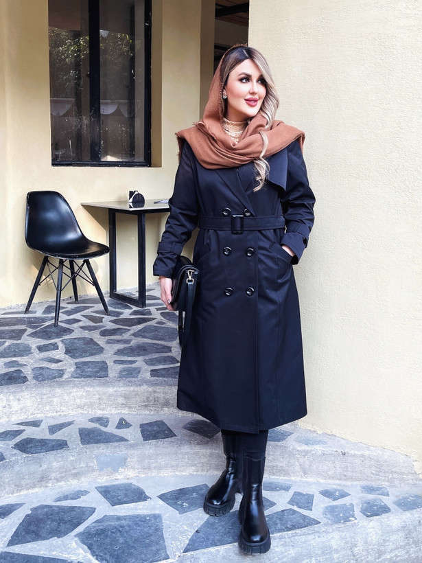 ترنچ کت بارونی زنانه مدل آیما کالکشن فروزان نریمیسا