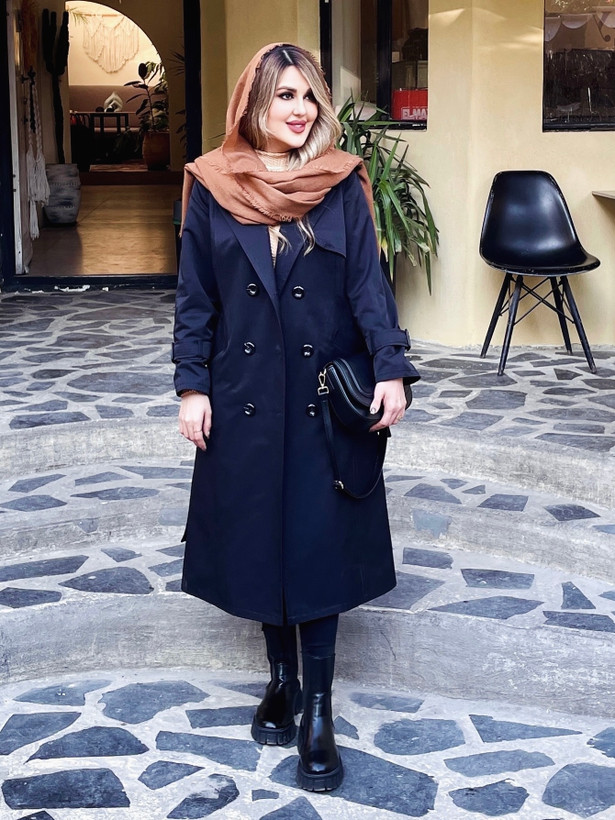 ترنچ کت بارونی زنانه مدل آیما کالکشن فروزان نریمیسا